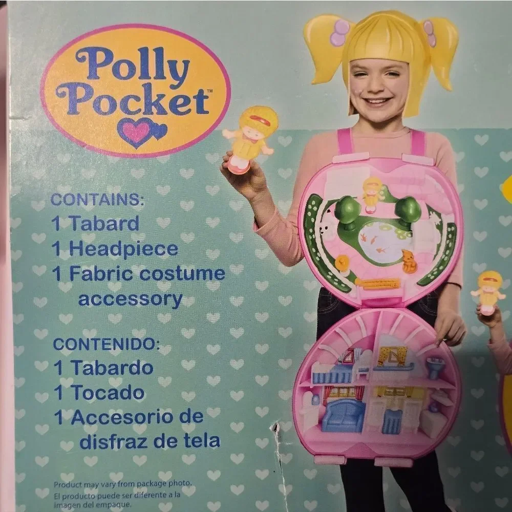Vintage Polly Pocket Deluxe Halloween Costume Girl Kids One Size New